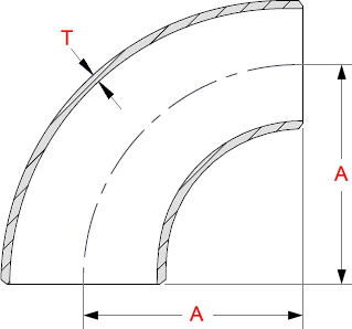 90 Degree Elbow Dimensions Chart