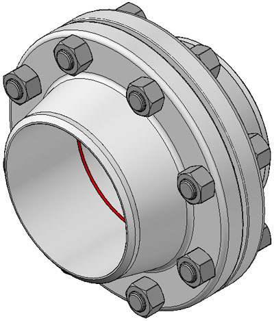 Typical flange connection