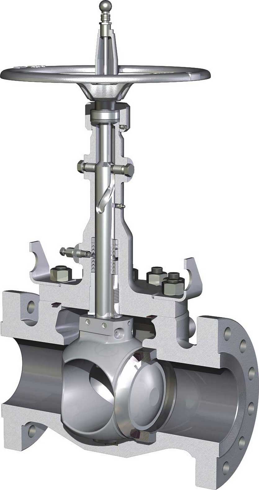 Cross Section of a ORBIT® Rising Stem Ball Valve