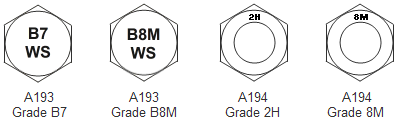 2 1/4”-4 1/2 Heavy Duty Hex Nuts 2H ASTM A194 2.25” 4.5 Extra Hard Grade 9 8 
