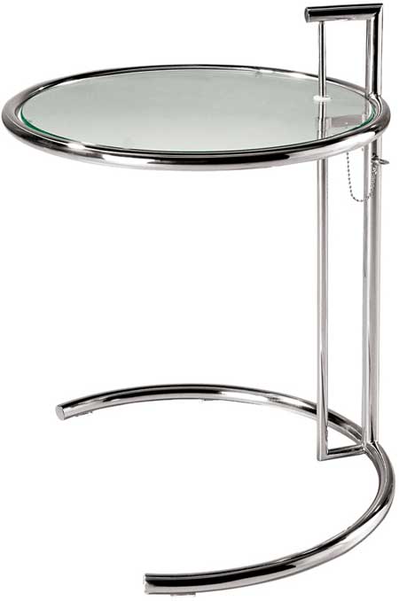 Adjustable side table E 1027 designed in 1925 by Eileen Gray