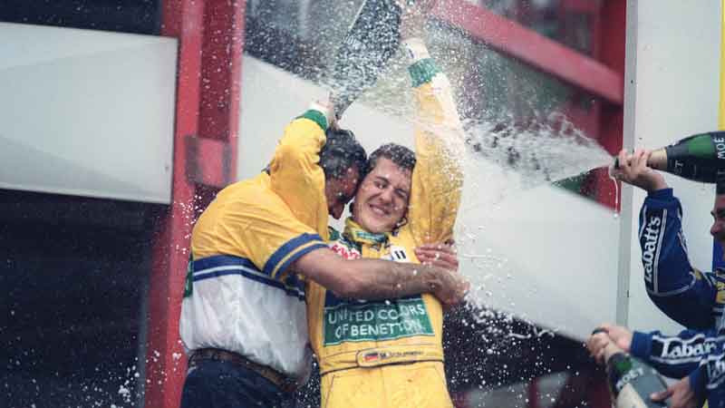 1992: Michael Schumacher wins his first Grand Prix at Spa