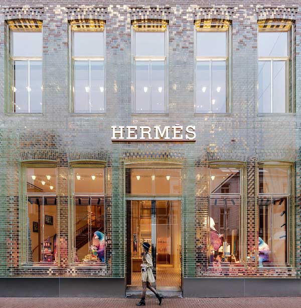 Hermes store Amsterdam in the Netherlands