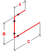 Isometric view of a pipeline