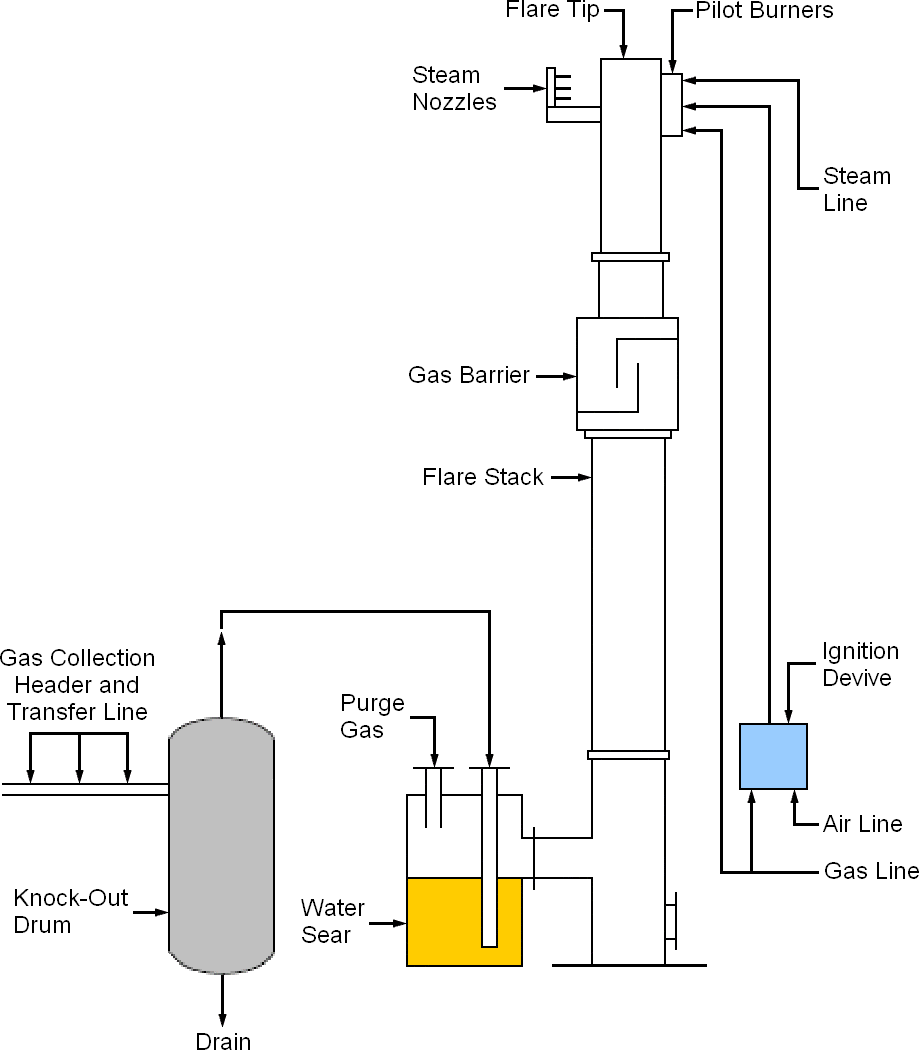 Steam assisted Flare System