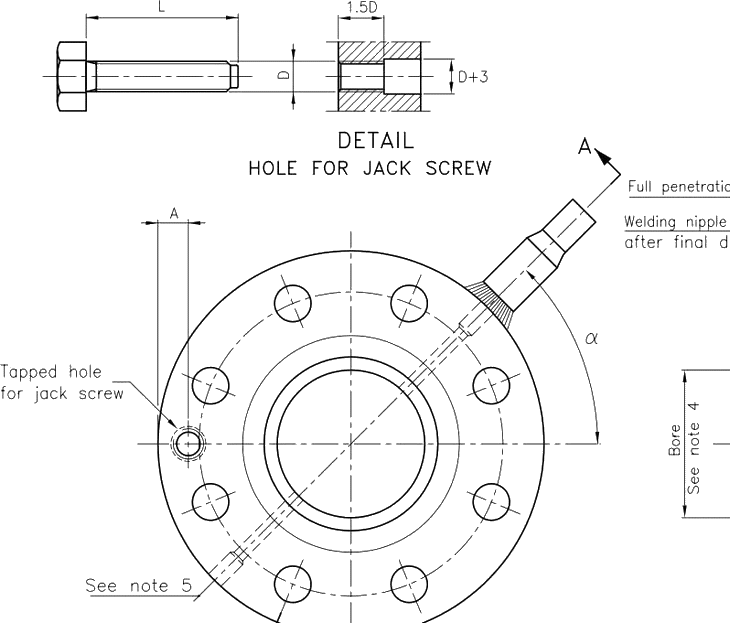Drawing of Orifice Flanges