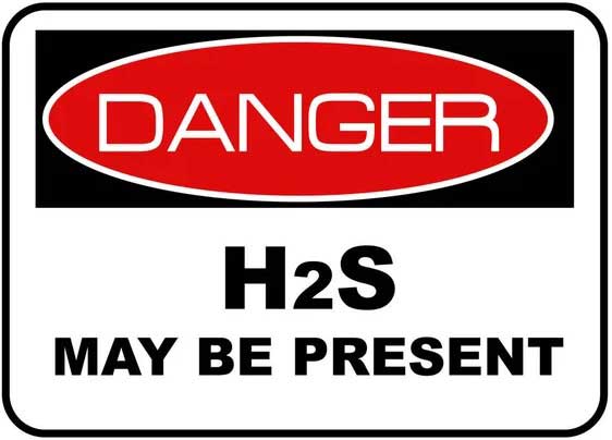H2S danger sign