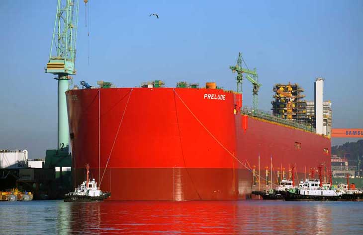 Shell has laid the keel for Prelude FLNG