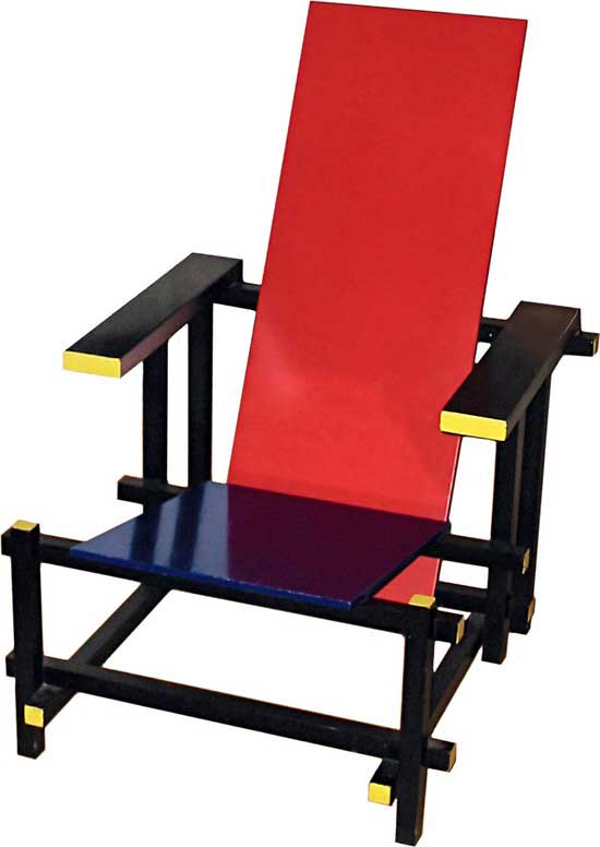 ROODBLAUWE STOEL by Gerrit Thomas Rietveld designed in 1960