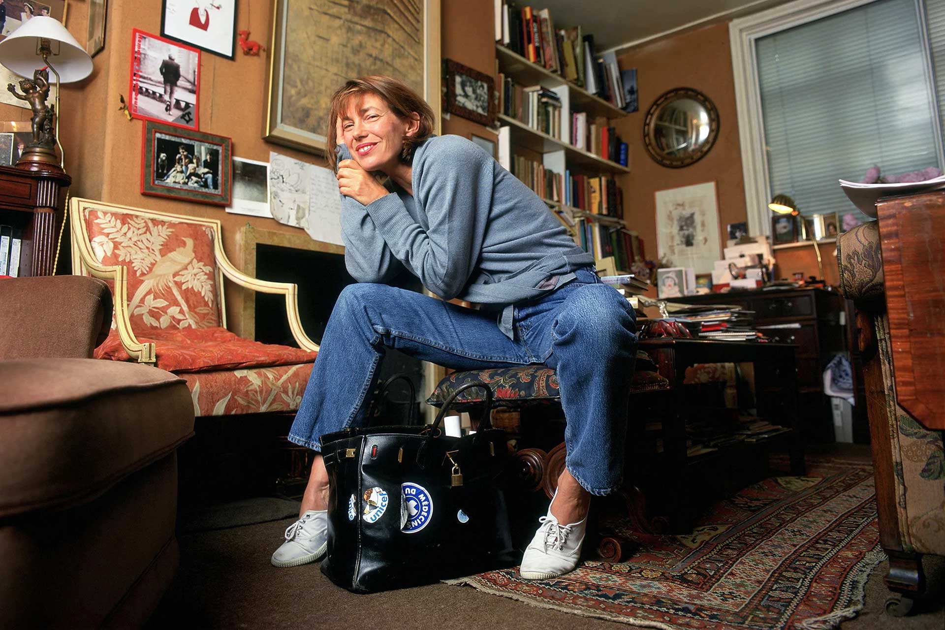 Jane Birkin with  her namesake bag