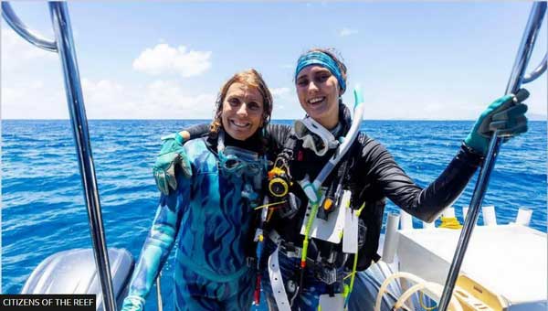 Coral colony mother and her daughter