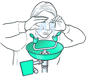 Emergency eye wash station