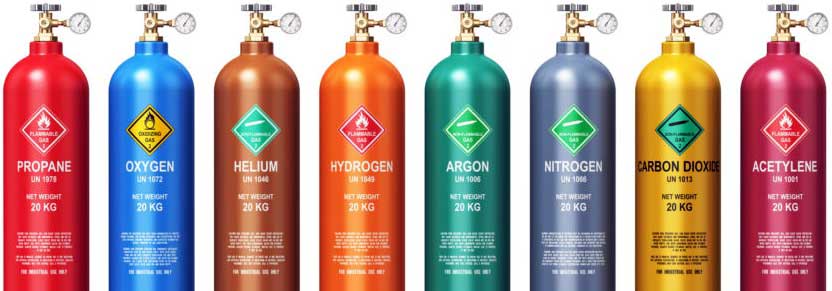 Industrial Colors of Gases