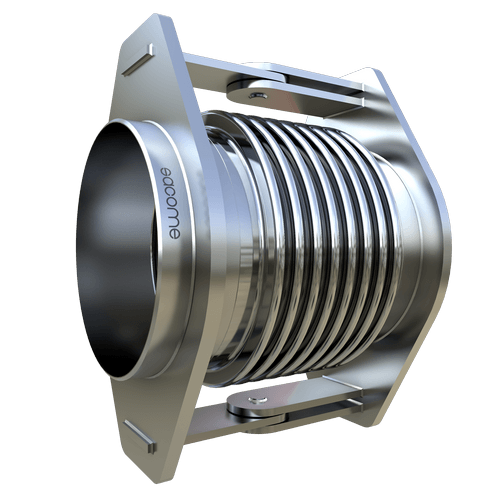 Metal expansion joint for one axis angular movement with welding ends
