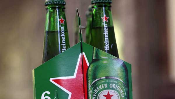 Bottles of Heineken beer