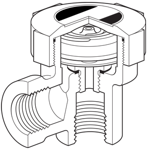 Balanced press steam trap with replaceable capsule